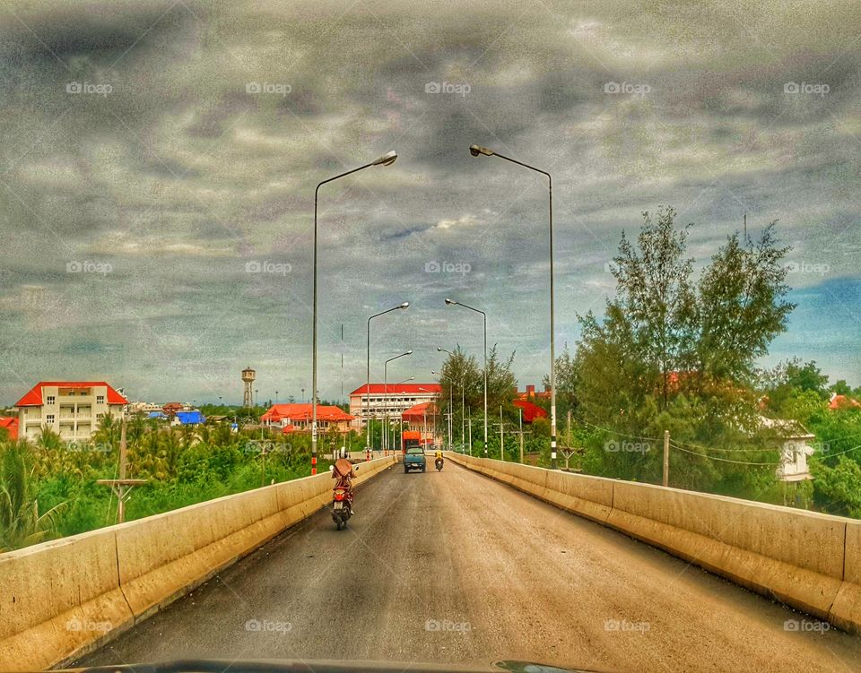 Chalerm Phra Kiat bridge,Pattani Thailand