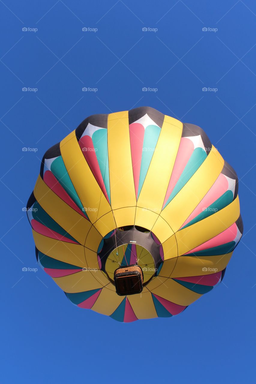 Hot air balloon from underside
