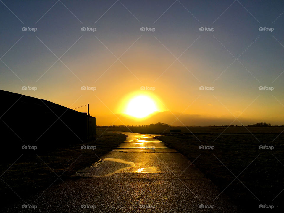 SunSet View Over The Road