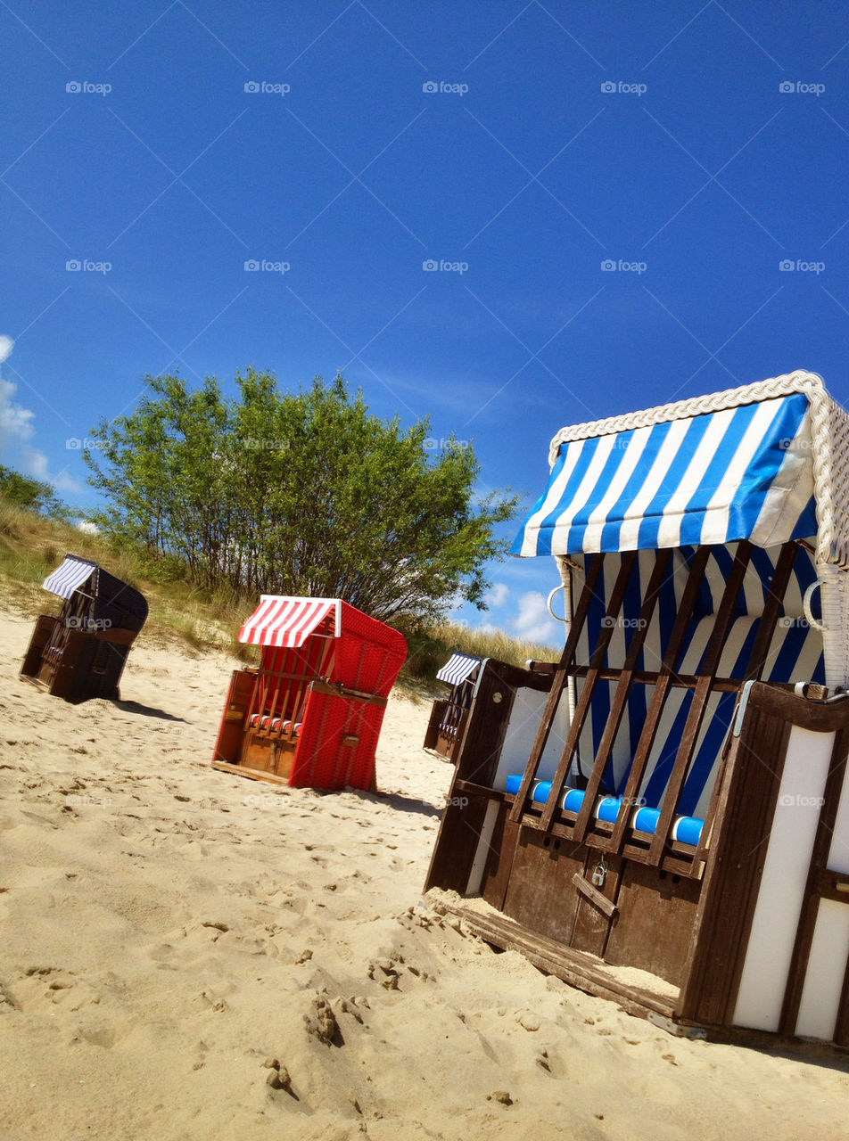 beach ocean sky blue by cyrano