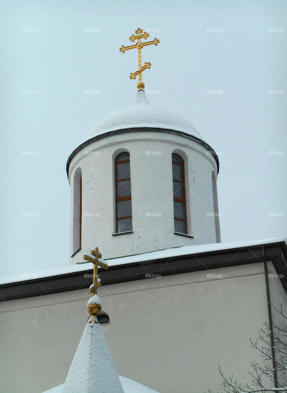 Church, Cross, Religion, No Person, Architecture