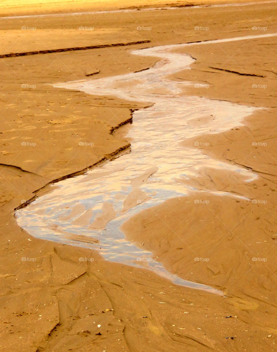 rivulet on beach