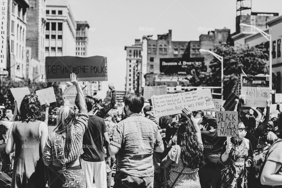 Protest over George Floyd in Newark. May 30, 2020