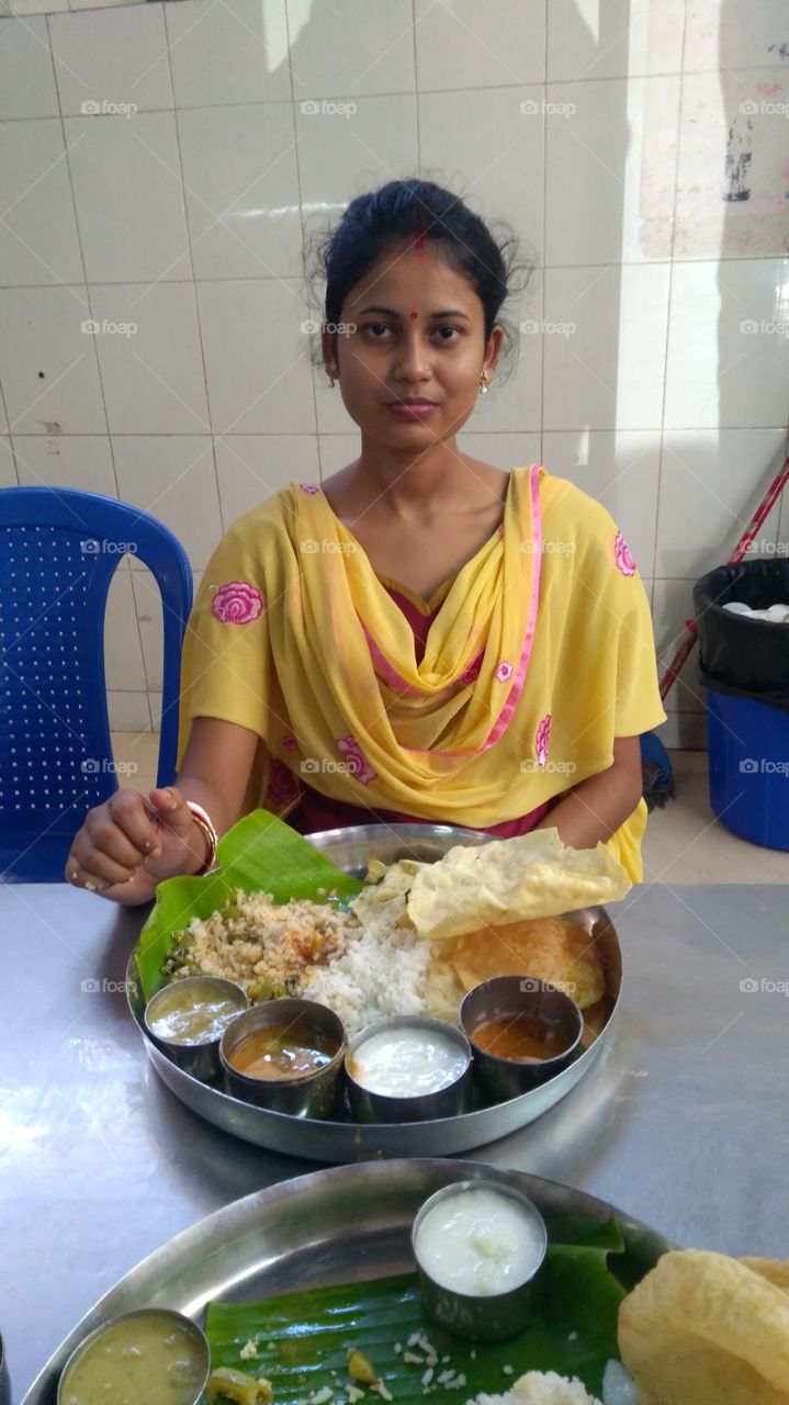 South Indian dish with Bengali girl