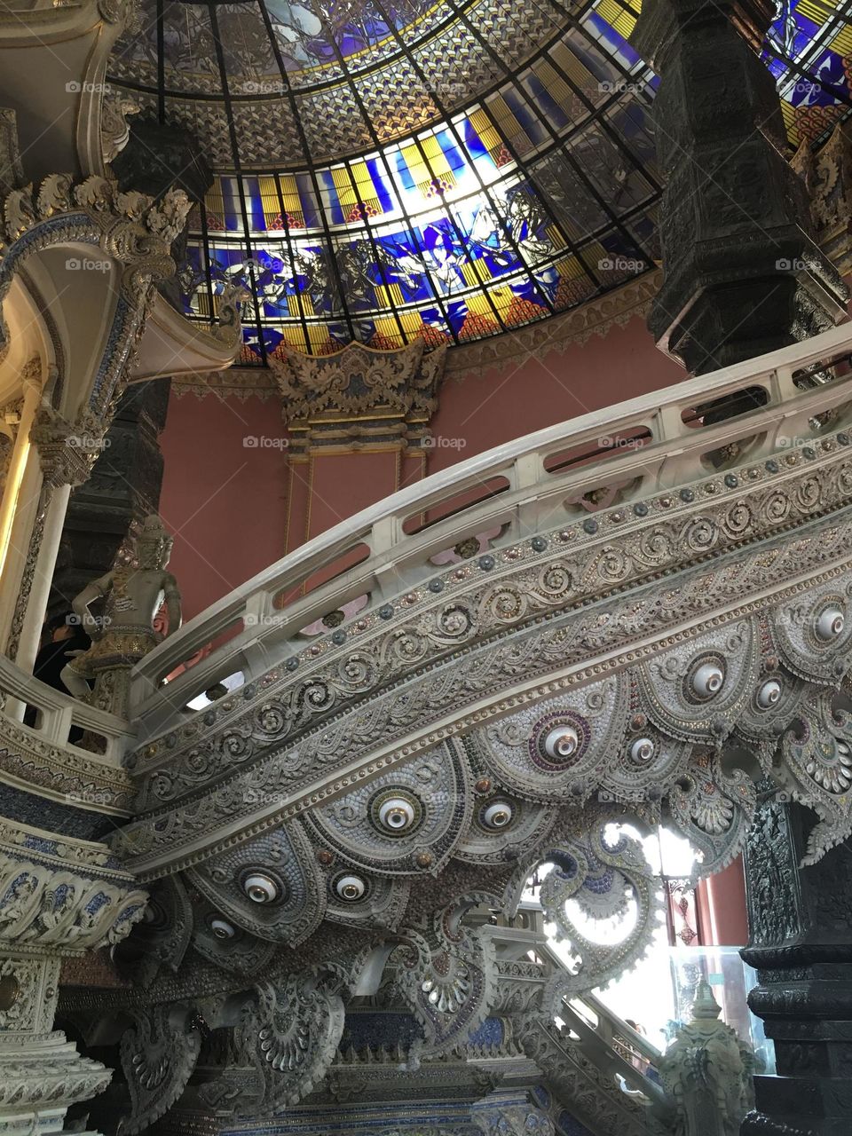 Beautiful stairs in one of the temples 