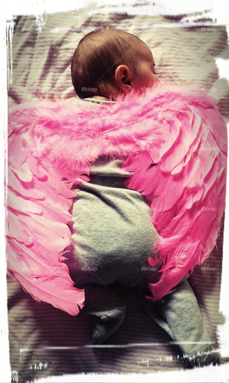 Angel. my baby in her pink wings