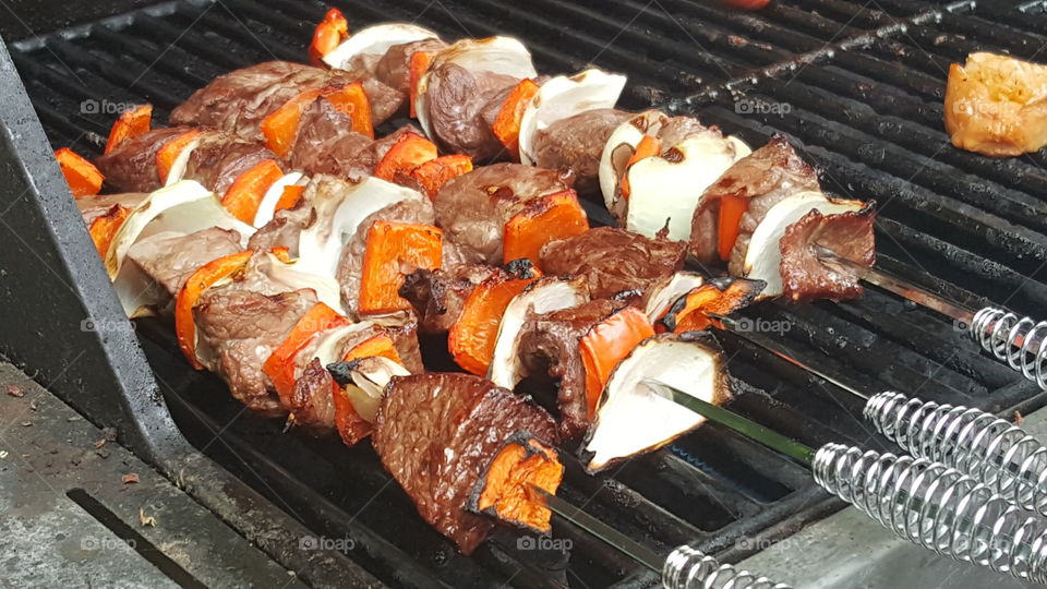 Close-up of grilled kebab