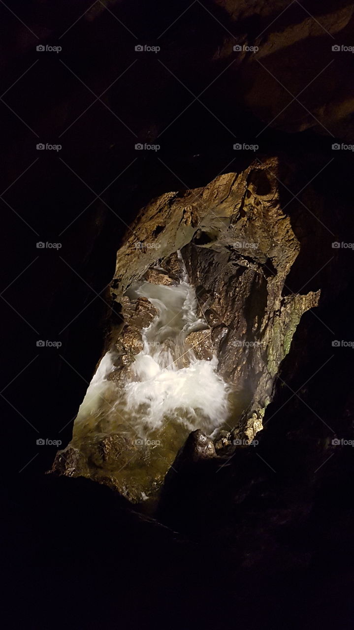 river inside the mountain