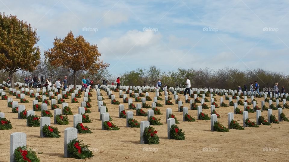 Dallas National Cemetery Christmas Wreath Placement