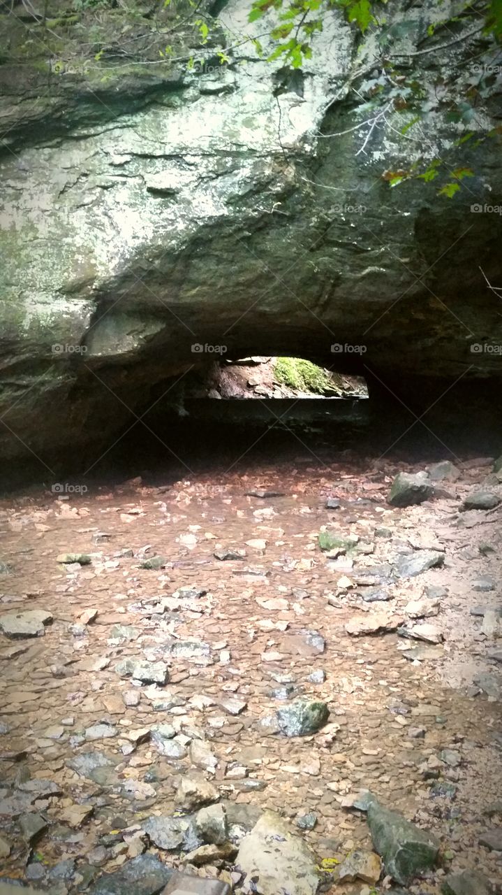 The Rock Bridge. This use to be a part of a cave system, but after years of coroasion, it has formed into a natural rock bridge.