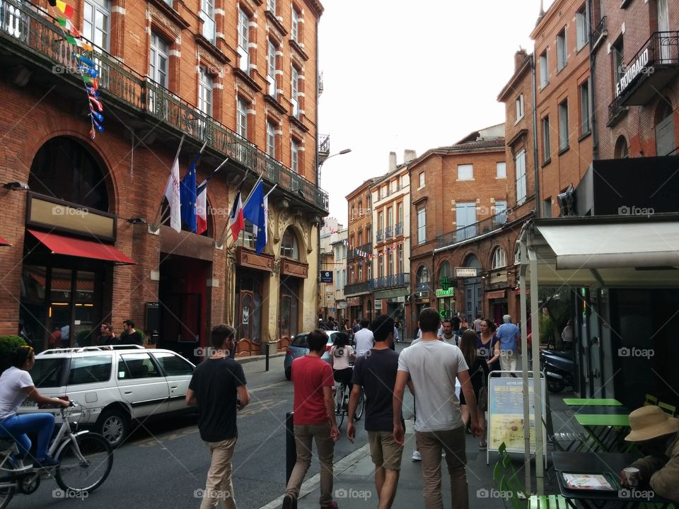 Busy street in Toulouse