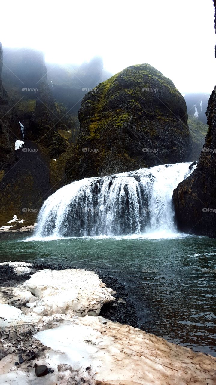 There are numerous waterfalls in Iceland, but this one caught our eye due to the colors and velocity of the water.