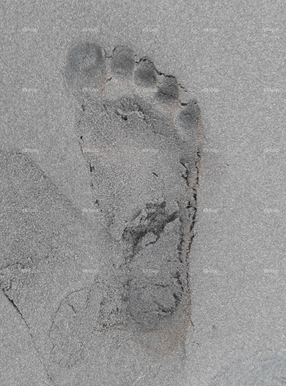 Footprint, Sand, Beach, Abstract, Texture
