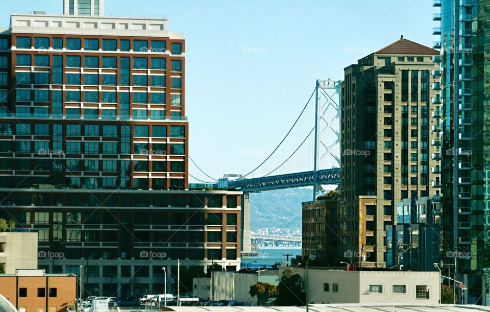 Cityscape with a bridge 