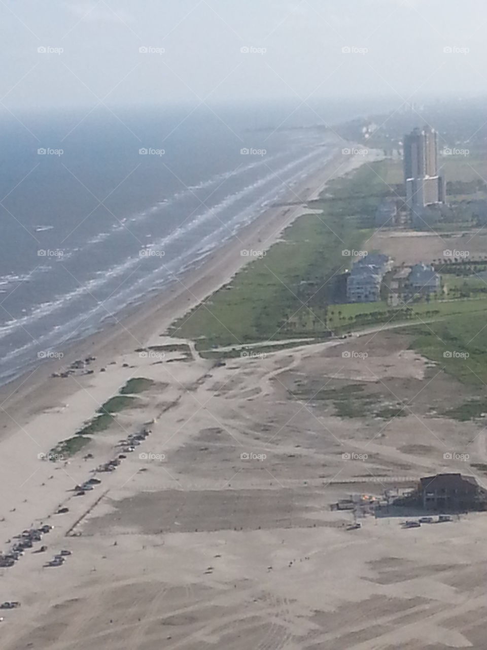beach and ocean view from helicopter