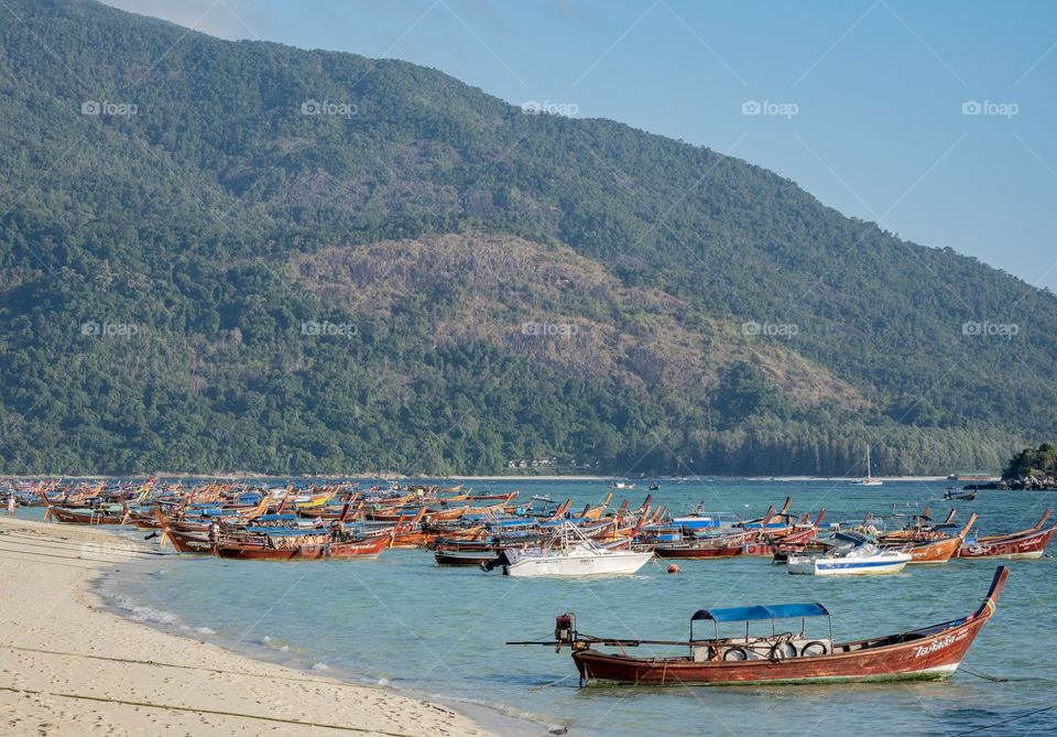 Traveller boat at beautiful island ... Koh Lipe Thailand