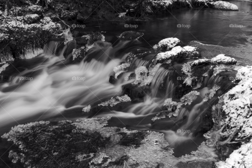 snow ice waterfall river by 123smaller