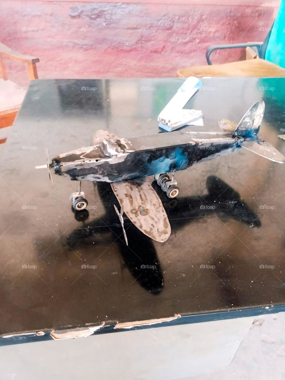 Handcrafted Metal Airplane Model