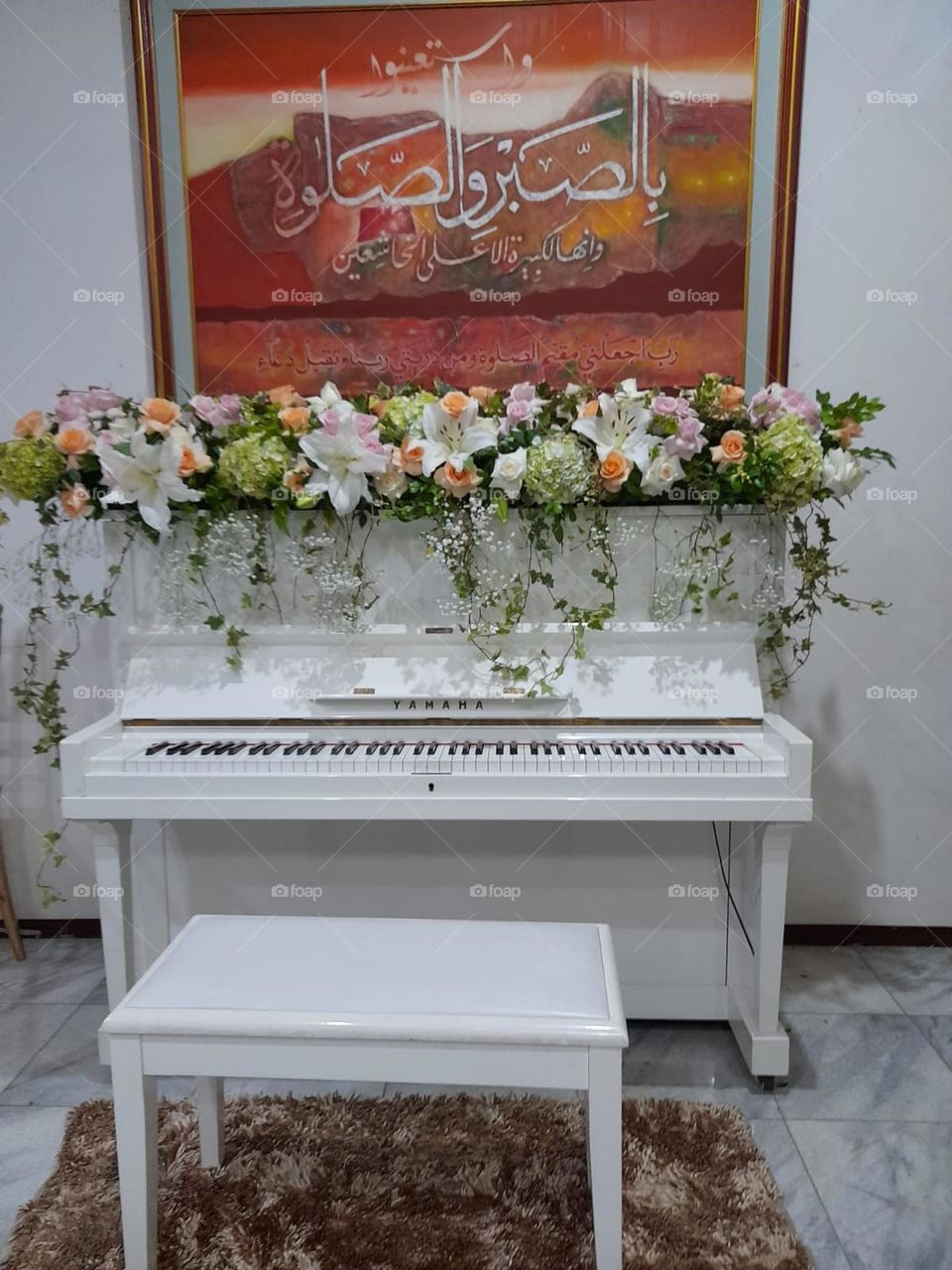 nice decorated piano