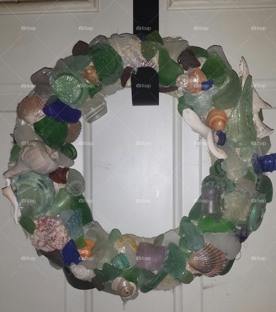 sea glass wreath