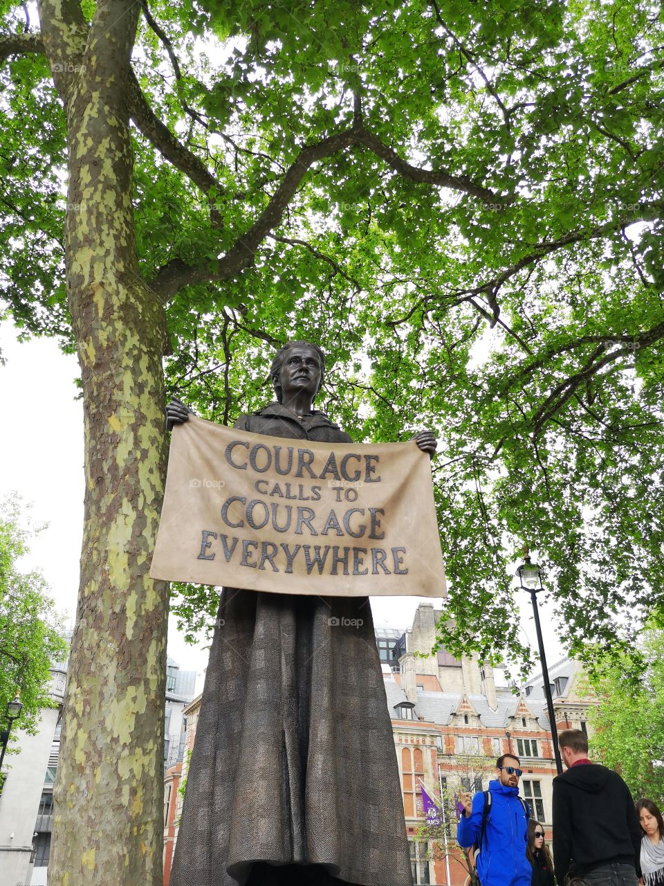 Millicent Fawcett the suffragist campaigner who helped women get the right to vote.The first female statue in Parliament Square, London.
