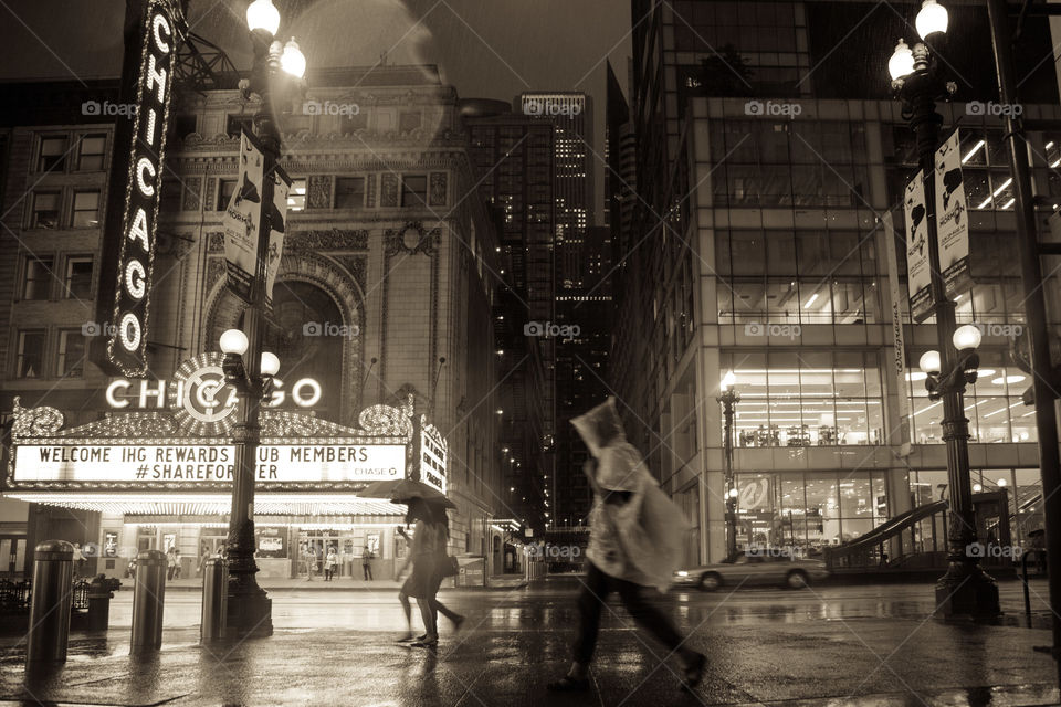 Old photo. Rainy day @chicago 