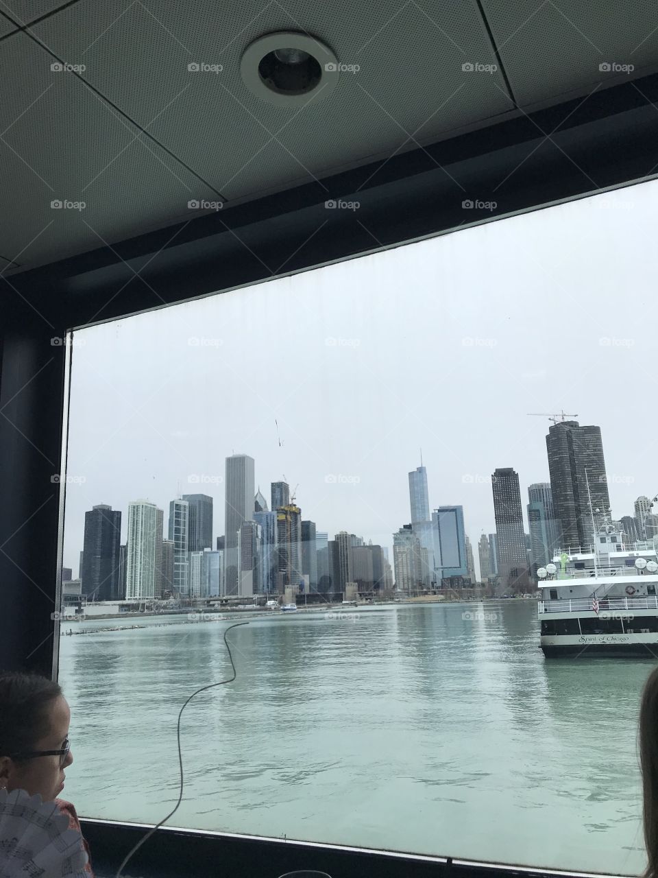 Chicago skyline and additional cruise ship 