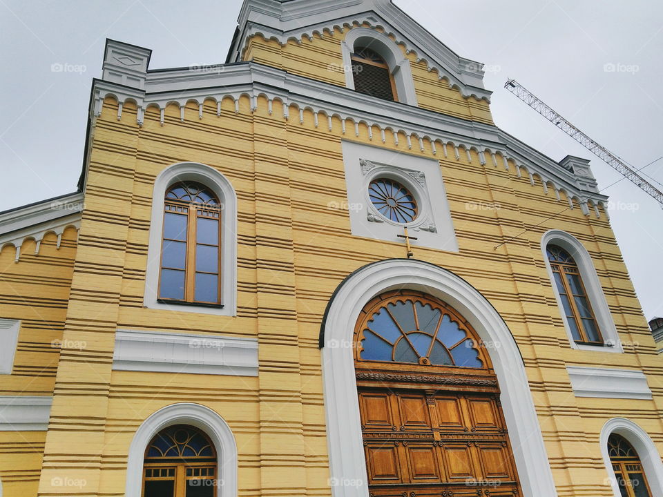 Old architecture and buildings of the city of Kiev, Ukraine