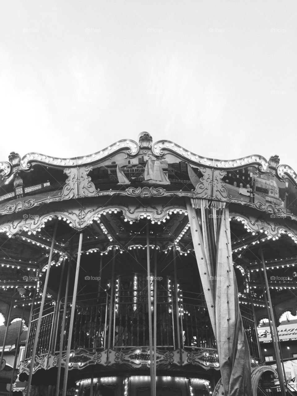BLACK AND WHITE CAROUSEL