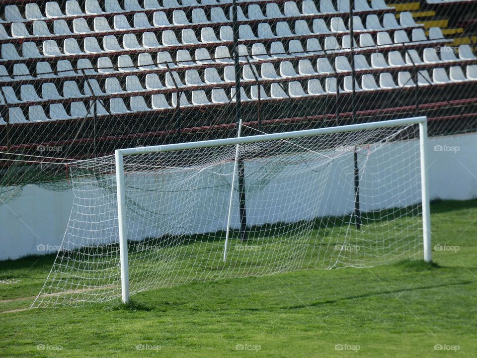 Goal entrance ar the stadium