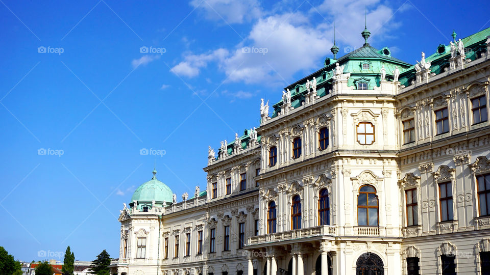 Belvedere palace architecture in vienna, Austria 