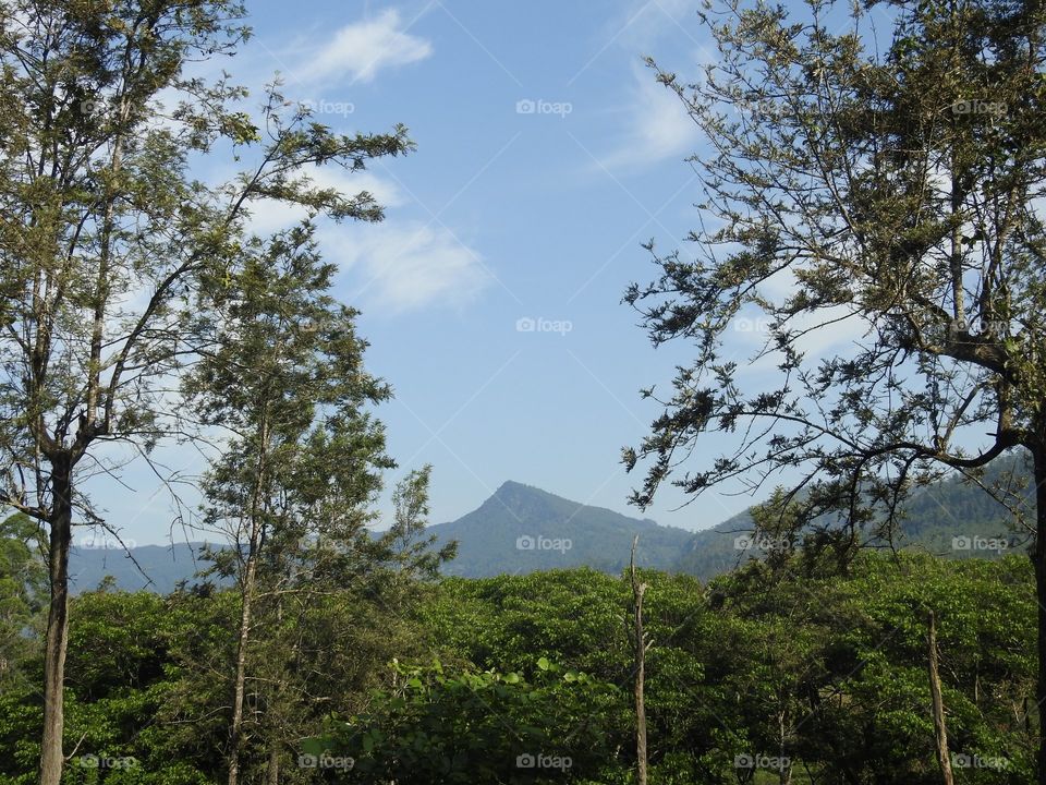 Early morning a Telescopic view of the Mountains