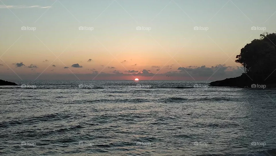 Sunset on the beach