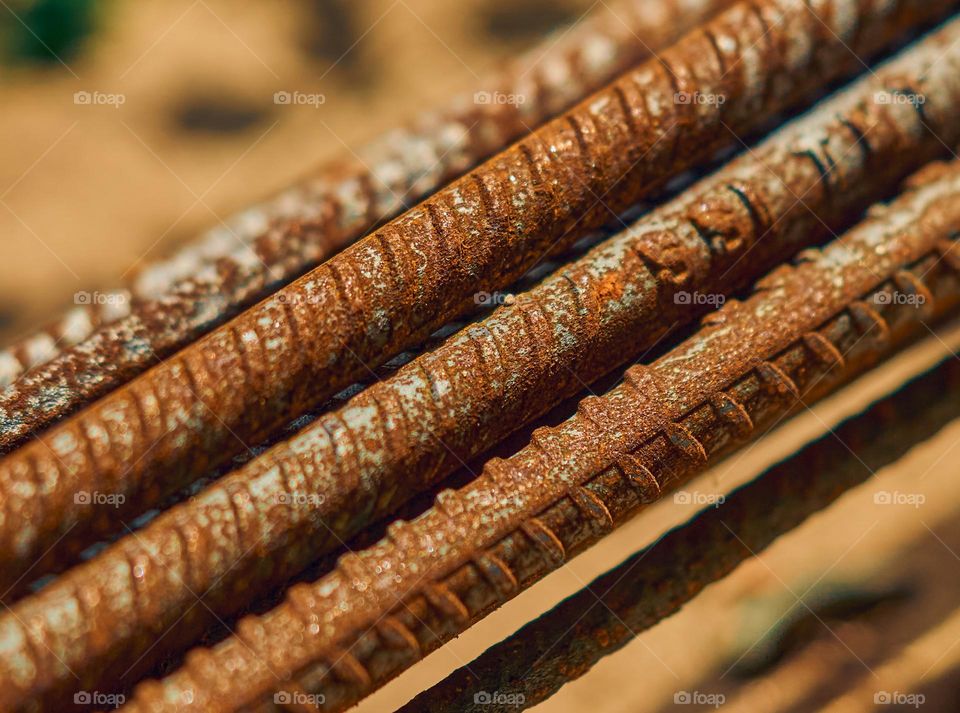 Steel rod - Rusty - Closeup 