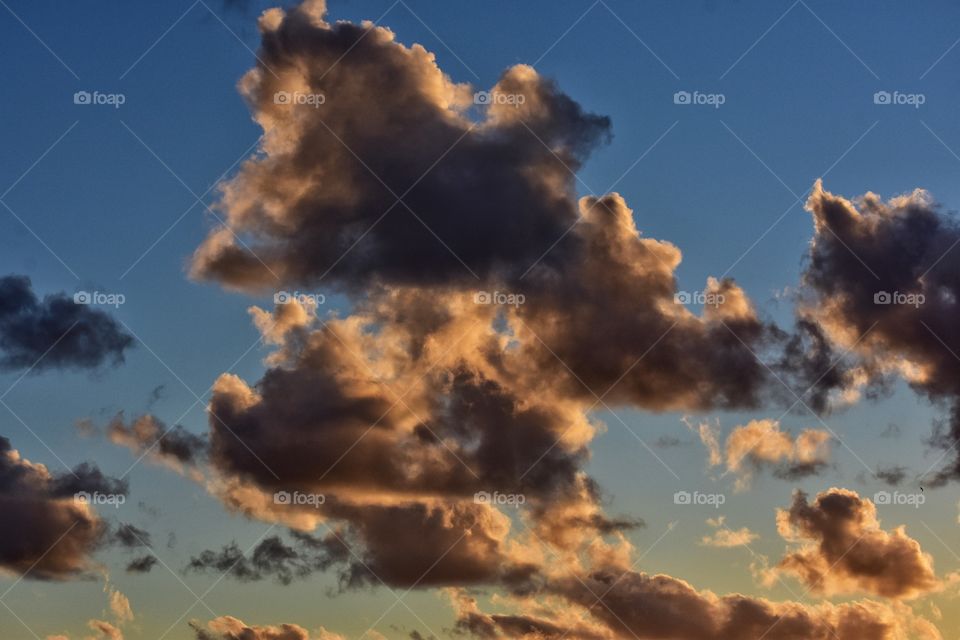 sunset cloudd on the sky background