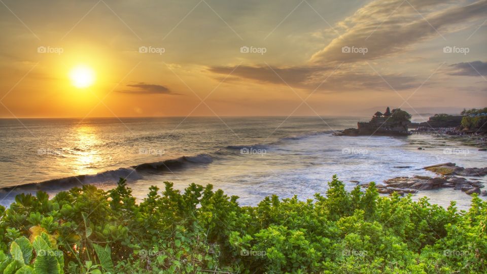 sunset Bali beach Indonesia