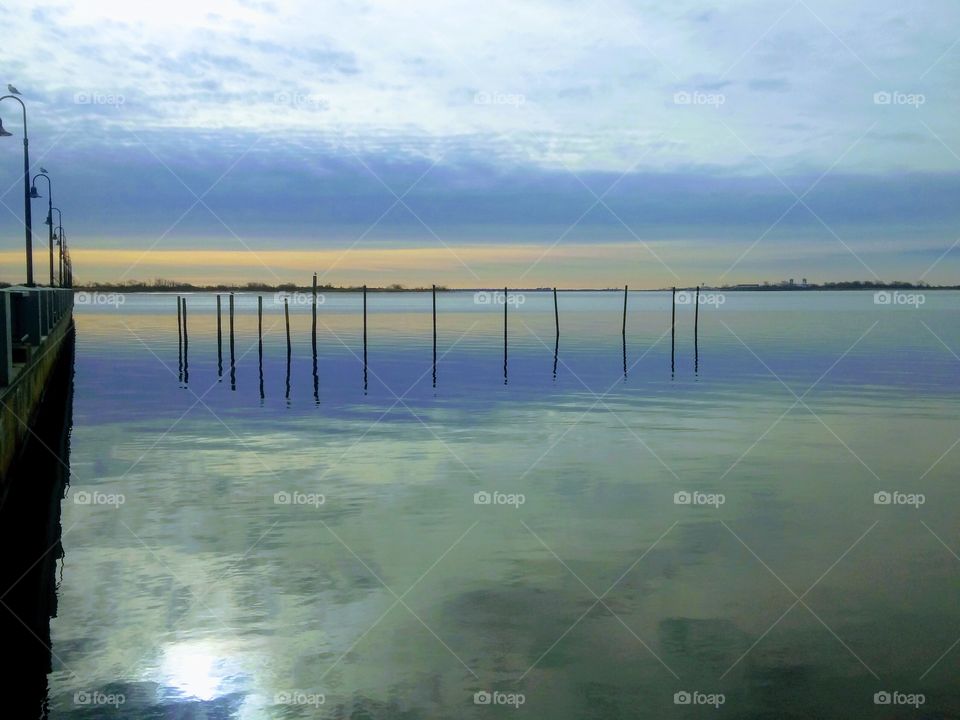 Reflection from a pier