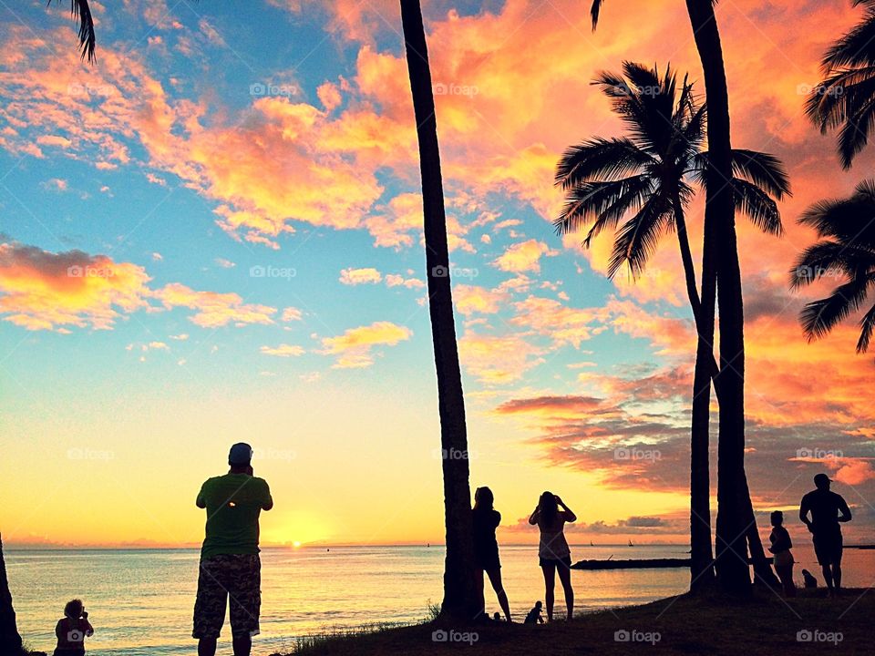 Sunset in Hawaii 