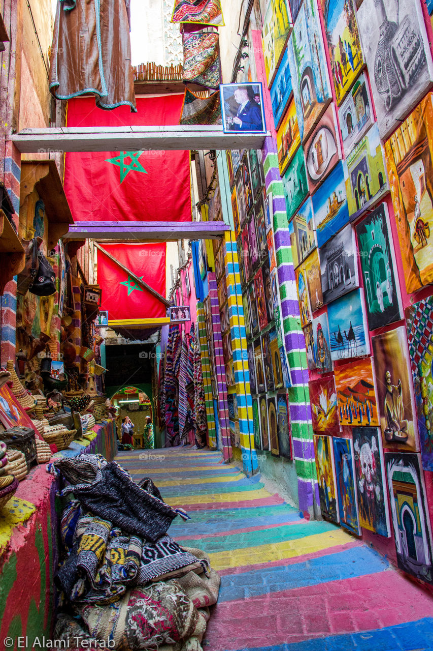 Colorful street - Fez City Morocco 🇲🇦