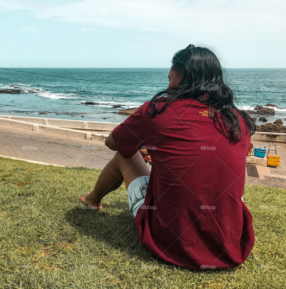 Admirando o mar e colocando as ideias no lugar !