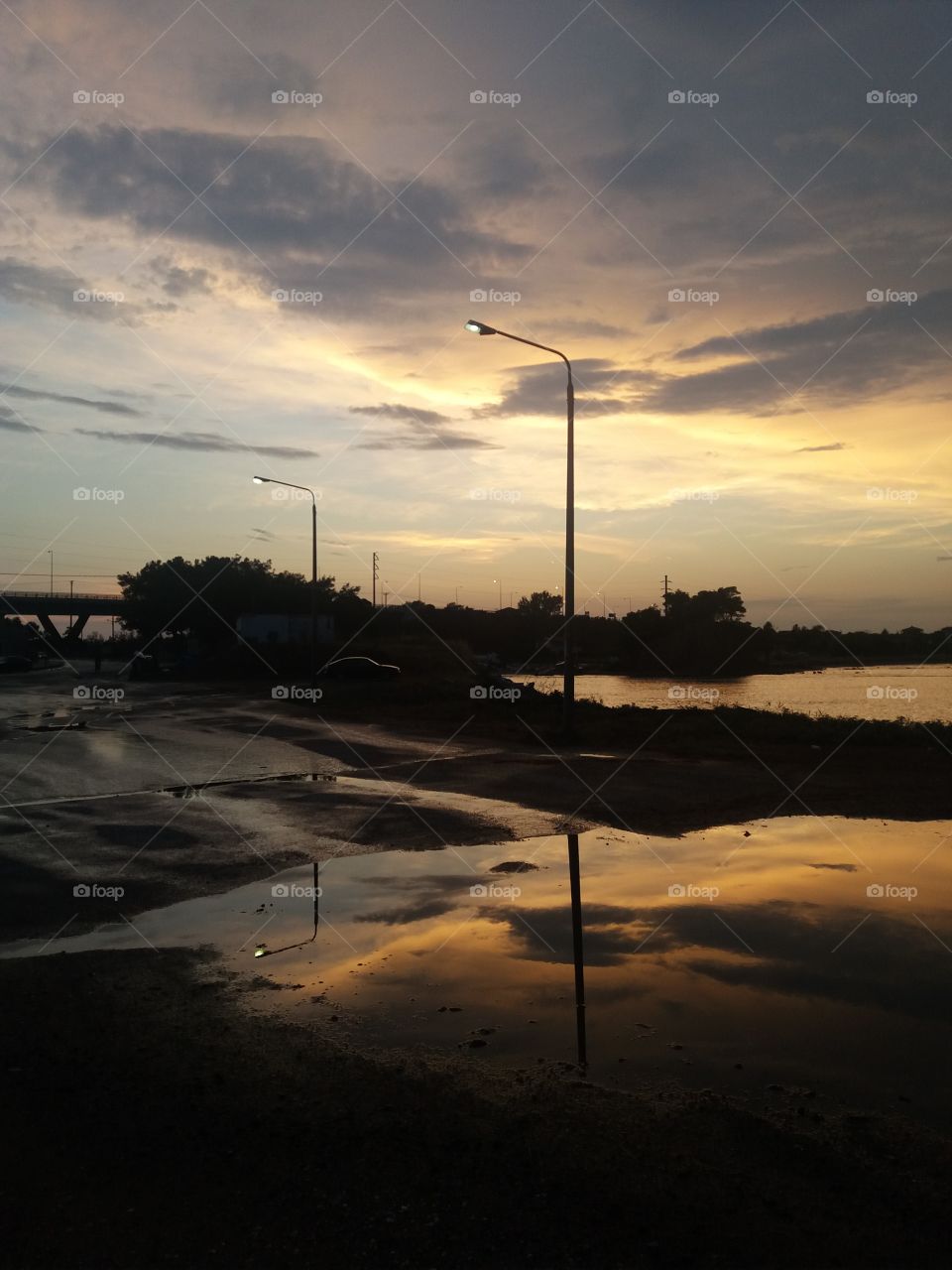 sunset after the rain