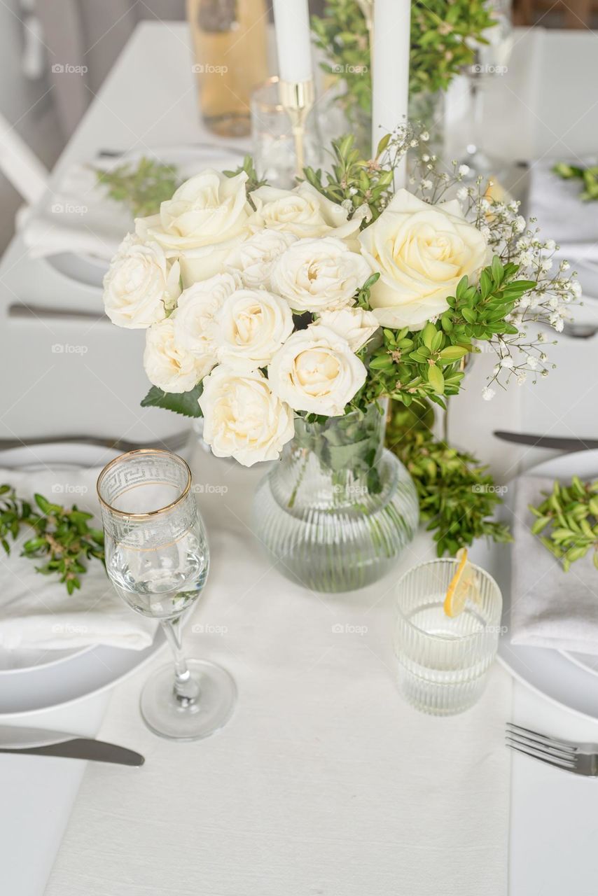 beautiful flowers in the vase