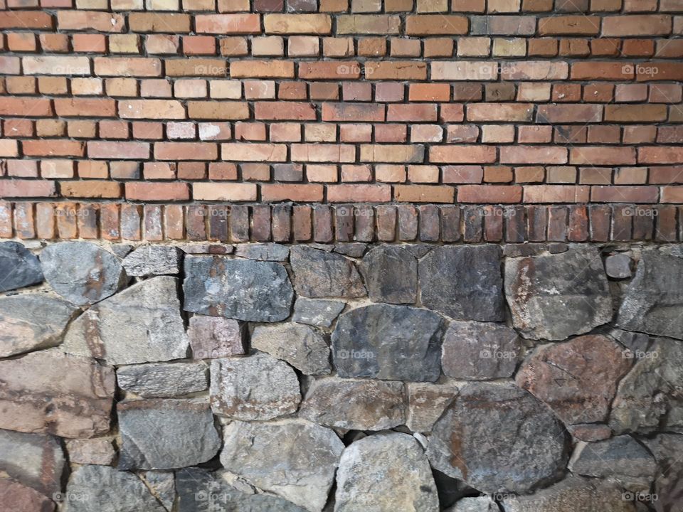 Stone and brick wall