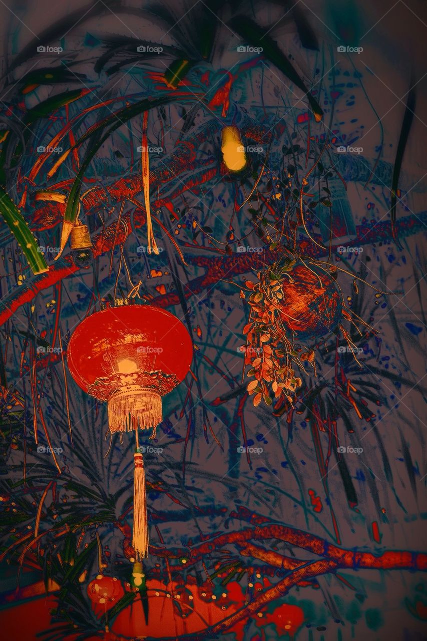 Chinese red lamp