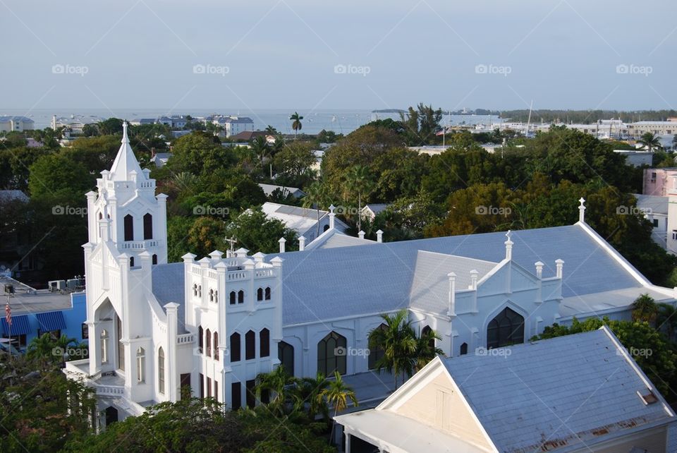 Church ocean sky 