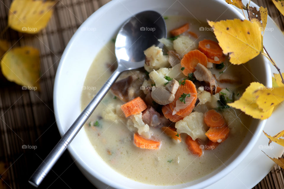 Mushrooms soup