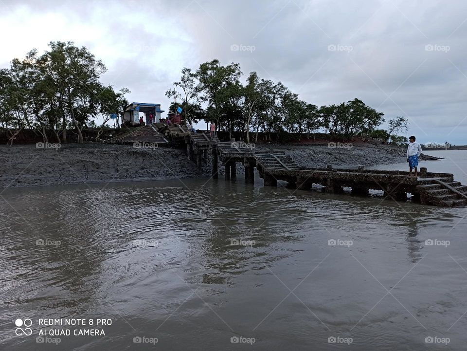 Jetty in Sundarban River