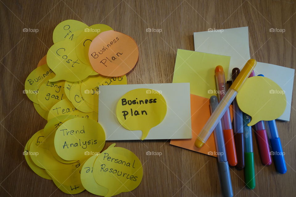 Creating a business plan requires many notes😀