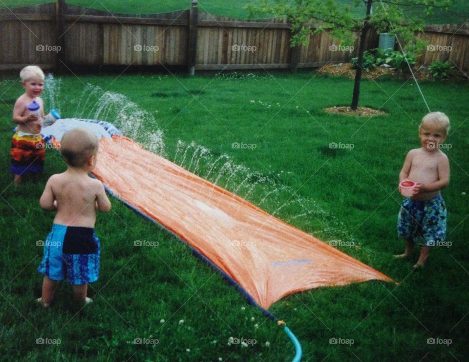 Slip-n-slide for 3 toddler boys
