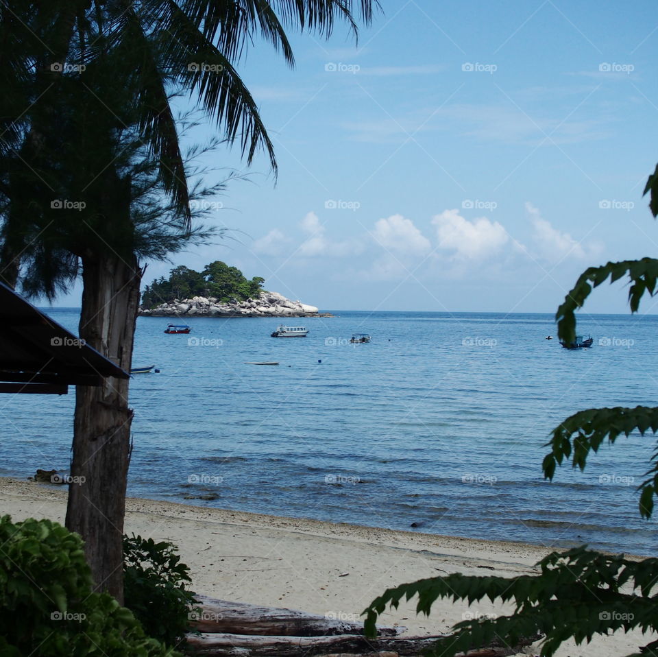 Soyak Island. a small island with diving and snorkeling site in Tioman Island, Malaysia.